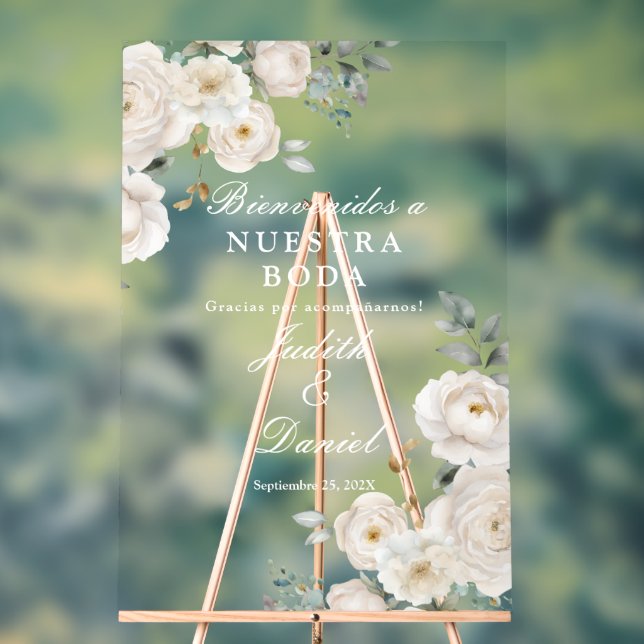 Begrüßungszeichen auf Spanisch Acrylschild (Neutral)