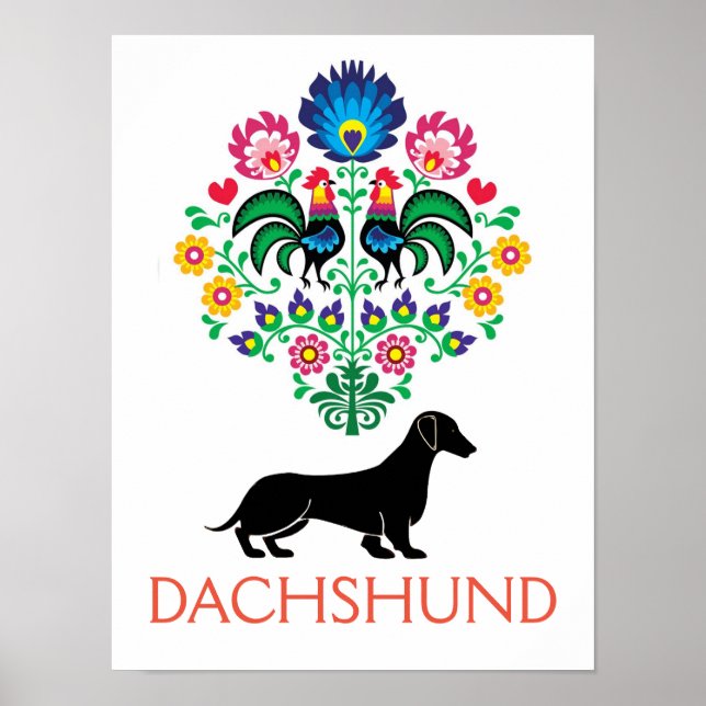 Begrüßungszeichen der Dackel Poster (Vorne)
