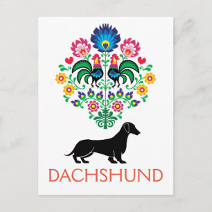 Begrüßungszeichen der Dackel Postkarte