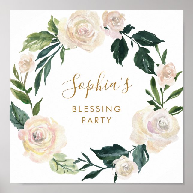 Begrüßungszeichen der hübschen Blumenmutter zum Se Poster (Vorne)