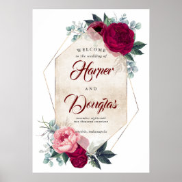 Begrüßungszeichen der Roten Hochzeit im Herbst Bur Poster
