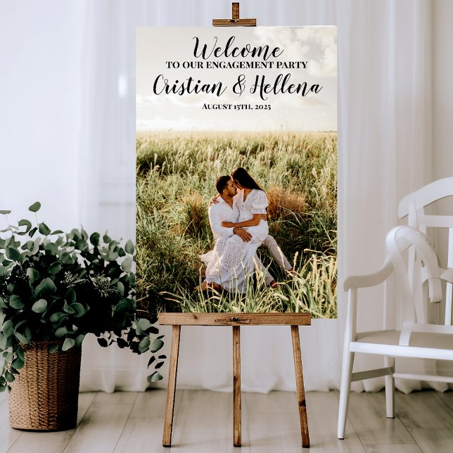 Begrüßungszeichen der Verbindungspartei mit Foto Poster (Von Creator hochgeladen)