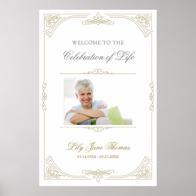 Begrüßungszeichen des eleganten Goldrausch - 24 x  Poster (Vorne)