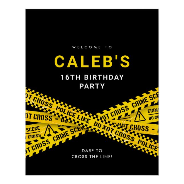 Begrüßungszeichen des Mördermysteriums Party Poster (Vorderseite)