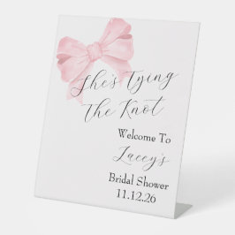 Begrüßungszeichen des rosa Brautparty Sockelschild