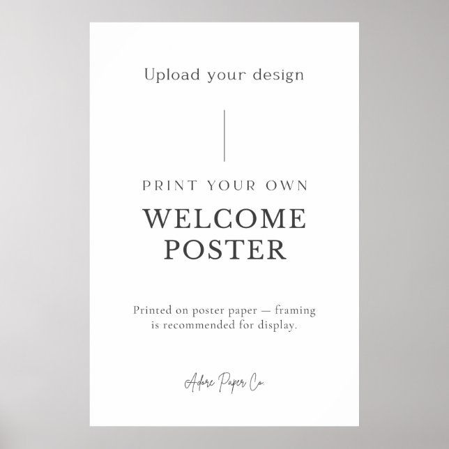 Begrüßungszeichen: Eigene Dateien hochladen Poster (Vorne)