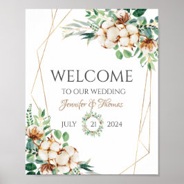 Begrüßungszeichen Eukalyptus & Cotton Poster