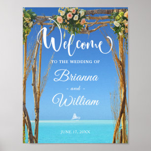 Begrüßungszeichen   Floral Summer Beach Wedggate Poster