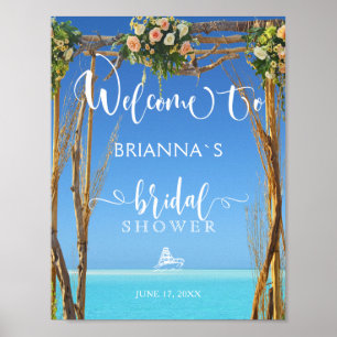 Begrüßungszeichen   Floral Wedding Gate Brautparty Poster