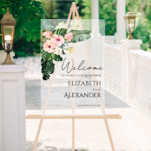 Begrüßungszeichen für Acrylkaffees tropisch Acrylschild