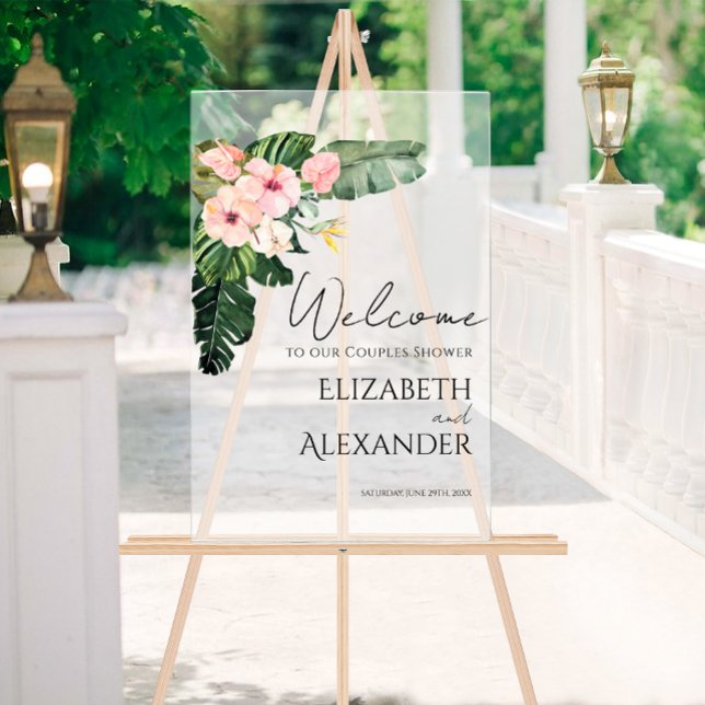 Begrüßungszeichen für Acrylkaffees | tropisch Acrylschild (Von Creator hochgeladen)