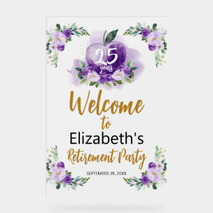 Begrüßungszeichen für akrobatische Lehrer Apfel Acrylschild