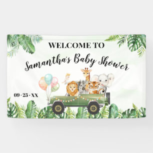 Begrüßungszeichen für Baby Shower Safari Tiere Banner