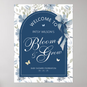 Begrüßungszeichen für Blüten und Grow Baby Dusche Poster
