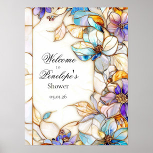 Begrüßungszeichen für Brautparty aus Hartglas Poster