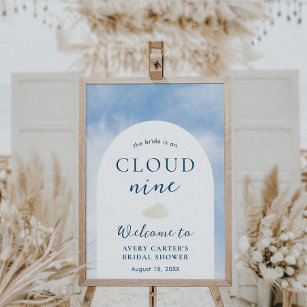 Begrüßungszeichen für Cloud 9 Brautparty Poster