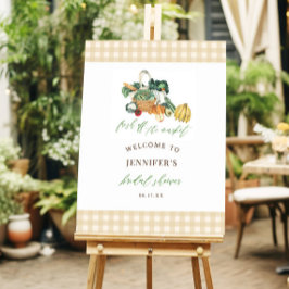 Begrüßungszeichen für das Brautparty des Marktes