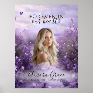 Begrüßungszeichen für das Lavenderfeld Poster