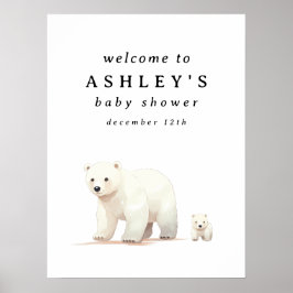 Begrüßungszeichen für das Polar Bear Baby Poster