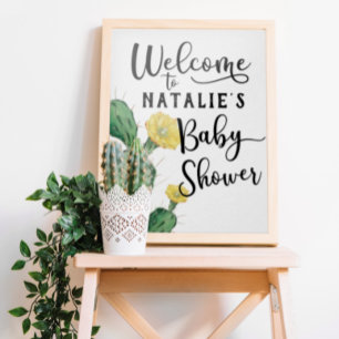 Begrüßungszeichen für eine Babydusche Poster