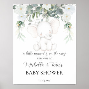 Begrüßungszeichen für Elephant Gender Neutral Baby Poster