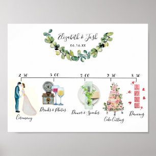 Begrüßungszeichen für informelle Hochzeiten Poster