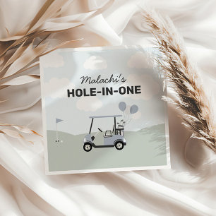 Begrüßungszeichen für Jungen "Hole-in-One Golf 1.  Serviette