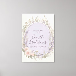 Begrüßungszeichen für Lavendel und Blush Leinwanddruck