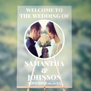 Begrüßungszeichen für mattiertes akryllisches Foto Acrylschild