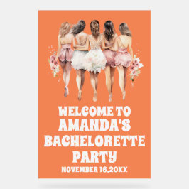 Begrüßungszeichen für mattiertes Orange-Acryl-Bach Acrylschild