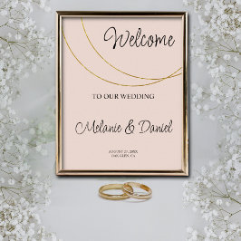 Begrüßungszeichen für Minimalistische Rings Poster