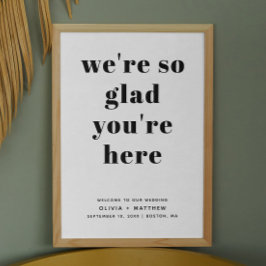 Begrüßungszeichen für Minimalistische Schwarz/Weiß Poster