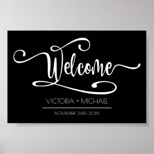 Begrüßungszeichen für moderne Hochzeiten Poster