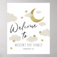 Begrüßungszeichen für Moon und Back Baby Dusche