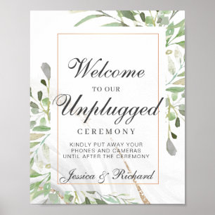 Begrüßungszeichen für nicht angesteckte Hochzeitsp Poster
