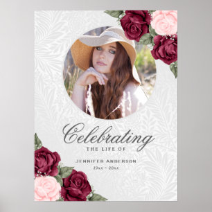 Begrüßungszeichen für Rosa Foto Poster