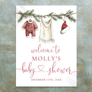 Begrüßungszeichen für Santa Baby Clothesline Baby  Poster