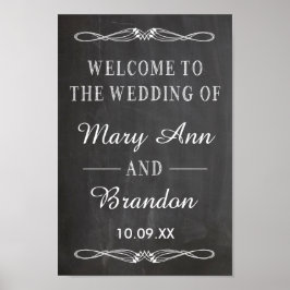 Begrüßungszeichen für senkrechte Tafel Poster