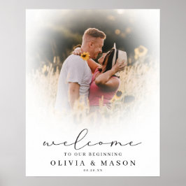 Begrüßungszeichen für Soft Overlay mit Foto Poster