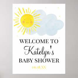 Begrüßungszeichen für Sunshine Baby Dusche Poster