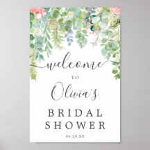 Begrüßungszeichen für weiche Grünpflanzen Brautpar