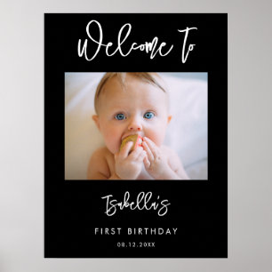 Begrüßungszeichen für zeitgenössische schwarze Geb Poster