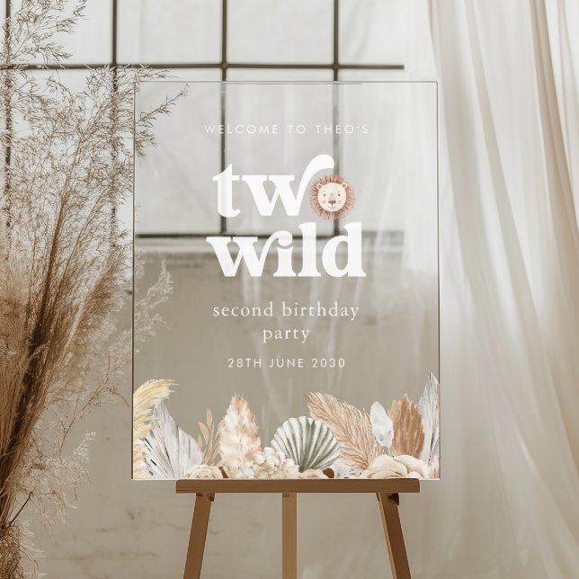 Begrüßungszeichen für zwei Wild Foto Acrylschild (Zazzle Two Wild Photo Welcome Sign)