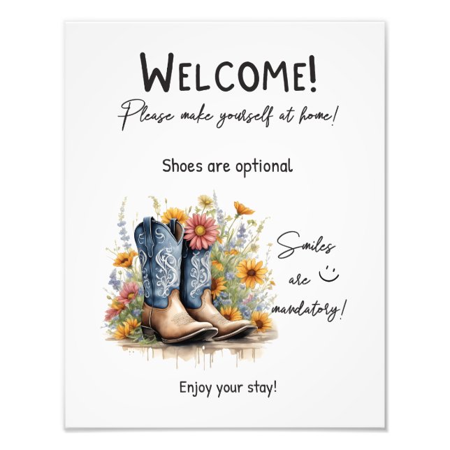 Begrüßungszeichen Gäste von Airbnb Fotodruck (Vorne)