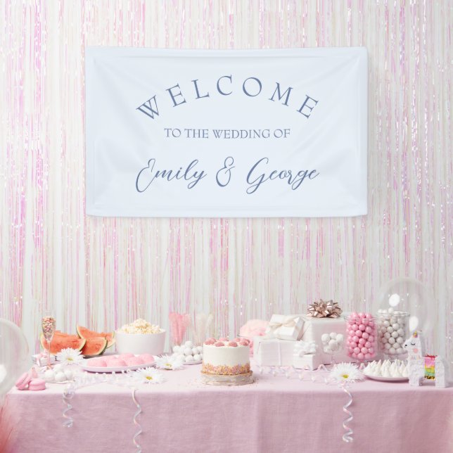 Begrüßungszeichen in hellblau banner (Party)