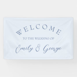 Begrüßungszeichen in hellblau banner