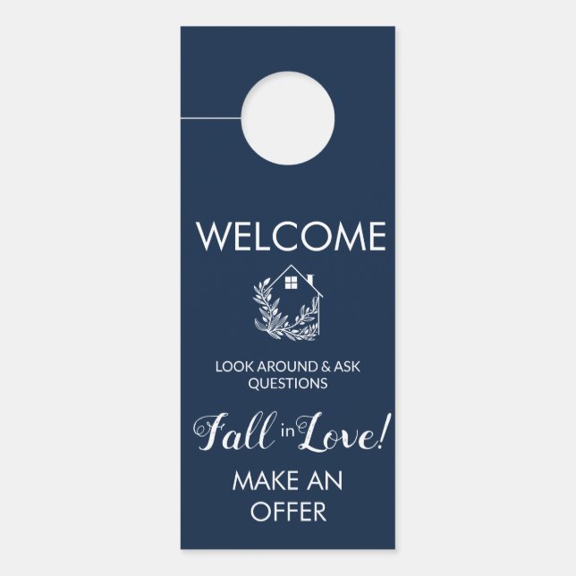 Begrüßungszeichen in Real Anwesen Zeichen, Türhäng Türanhänger (Vorderseite)