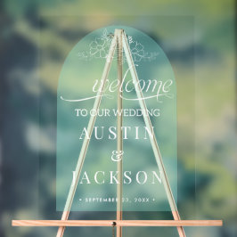 Begrüßungszeichen mit Name und Datum | Acrylschild