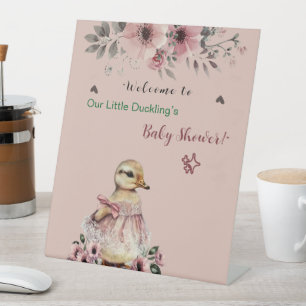 Begrüßungszeichen Niedlich Duck Baby Shower für Sockelschild