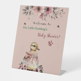 Begrüßungszeichen | Niedlich Duck Baby Shower für Sockelschild